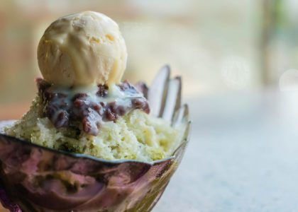 Foto di composizione con gelato salato